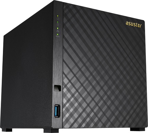 Система хранения данных ASUSTOR AS1004T (4-bay NAS, Marvell ARMADA-385 Dual Core, 512MB DDR3, GbE x1, USB 3.0, WoL), 90IX00K1-BW3S10