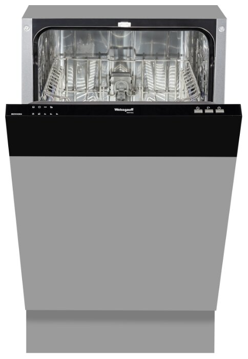 Встраиваемая посудомоечная машина Weissgauff BDW 4004, Узкая,  81.5x44.8x55 см, 9 комплектов, 4 программы:Интенсивная, Нормальная, Экономичная, Быстра