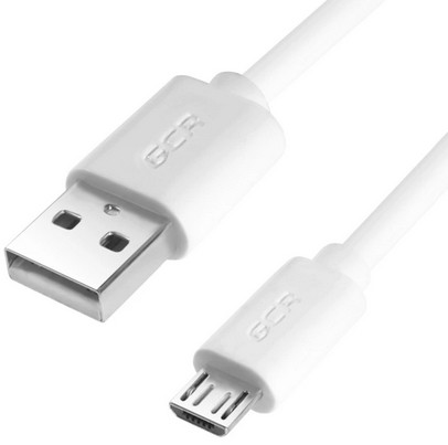 Кабель Greenconnect 0.3m USB 2.0, AM/microB 5pin, белый, 28/28 AWG, экран, морозостойкий, GCR-51651, GCR-51651