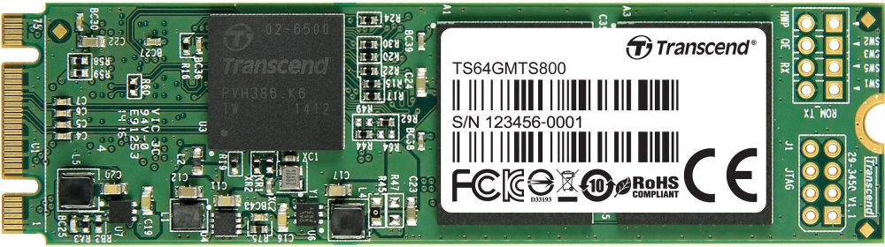 Твердотельный накопитель Transcend 64GB M.2 SSD MTS 800 series (22x80mm) R/W: 560/310, TS64GMTS800S