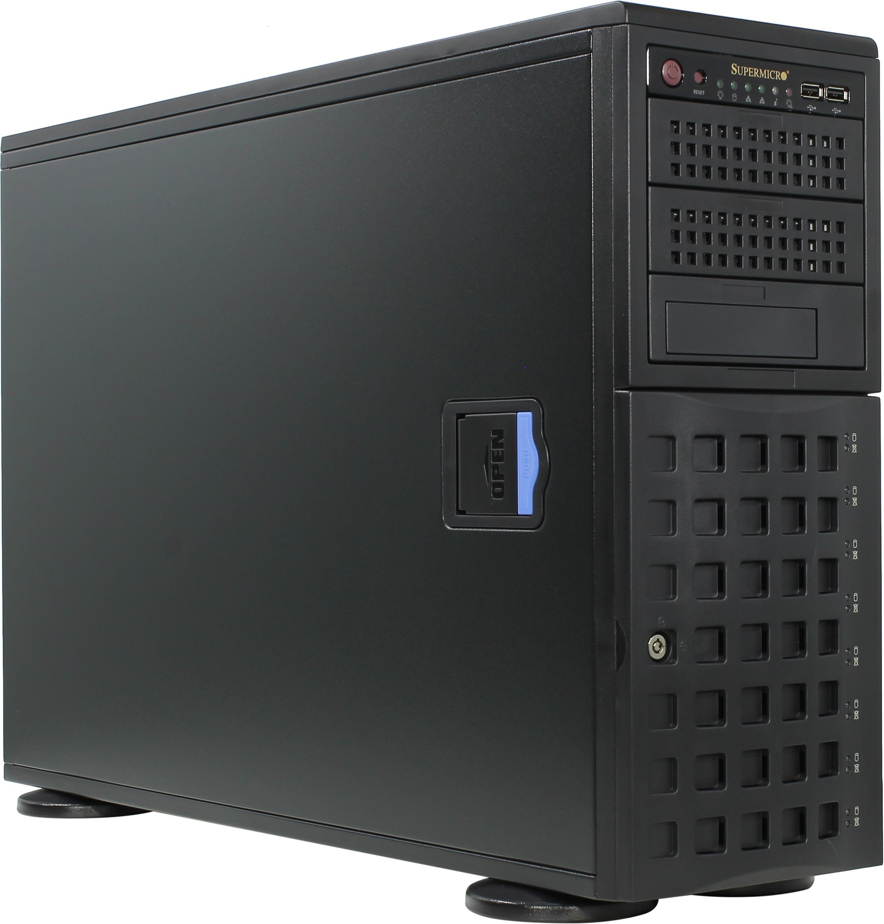 Серверная платформа SuperMicro SYS-7049P-TRT, Tower, 2 x LGA3647, Intel C622, 16 x DDR4, 8 x 3.5" SATA, 2x10 Gigabit Ethernet (10 Гбит/с), 1280 Вт