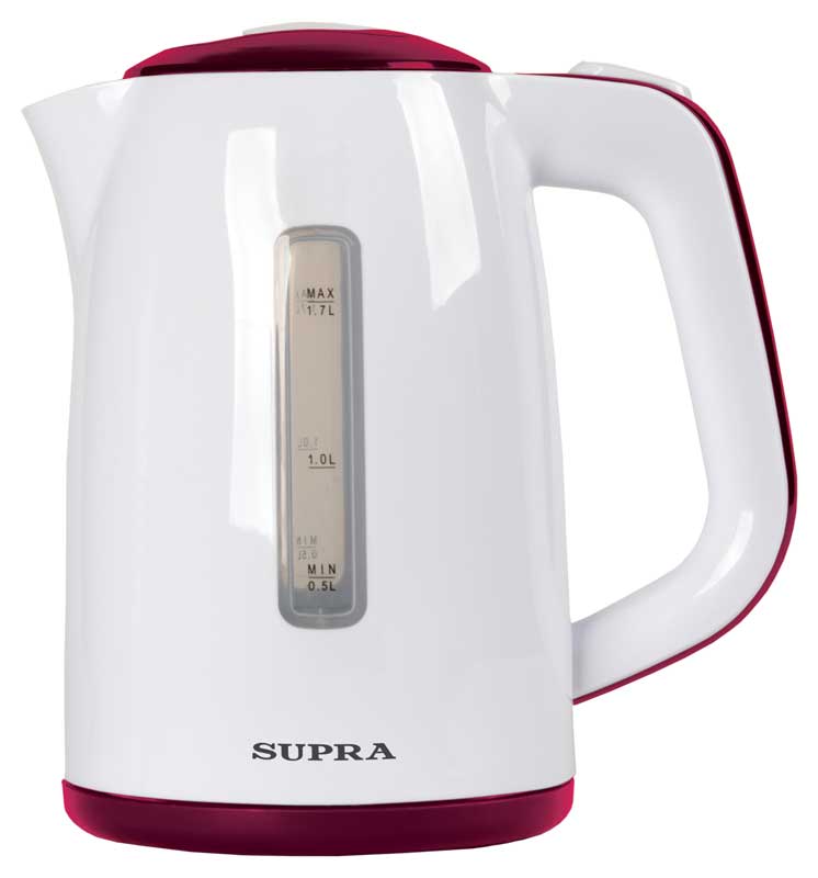 Чайник электрический Supra KES-1728 1.7л. 2200Вт белый/красный (корпус: пластик)