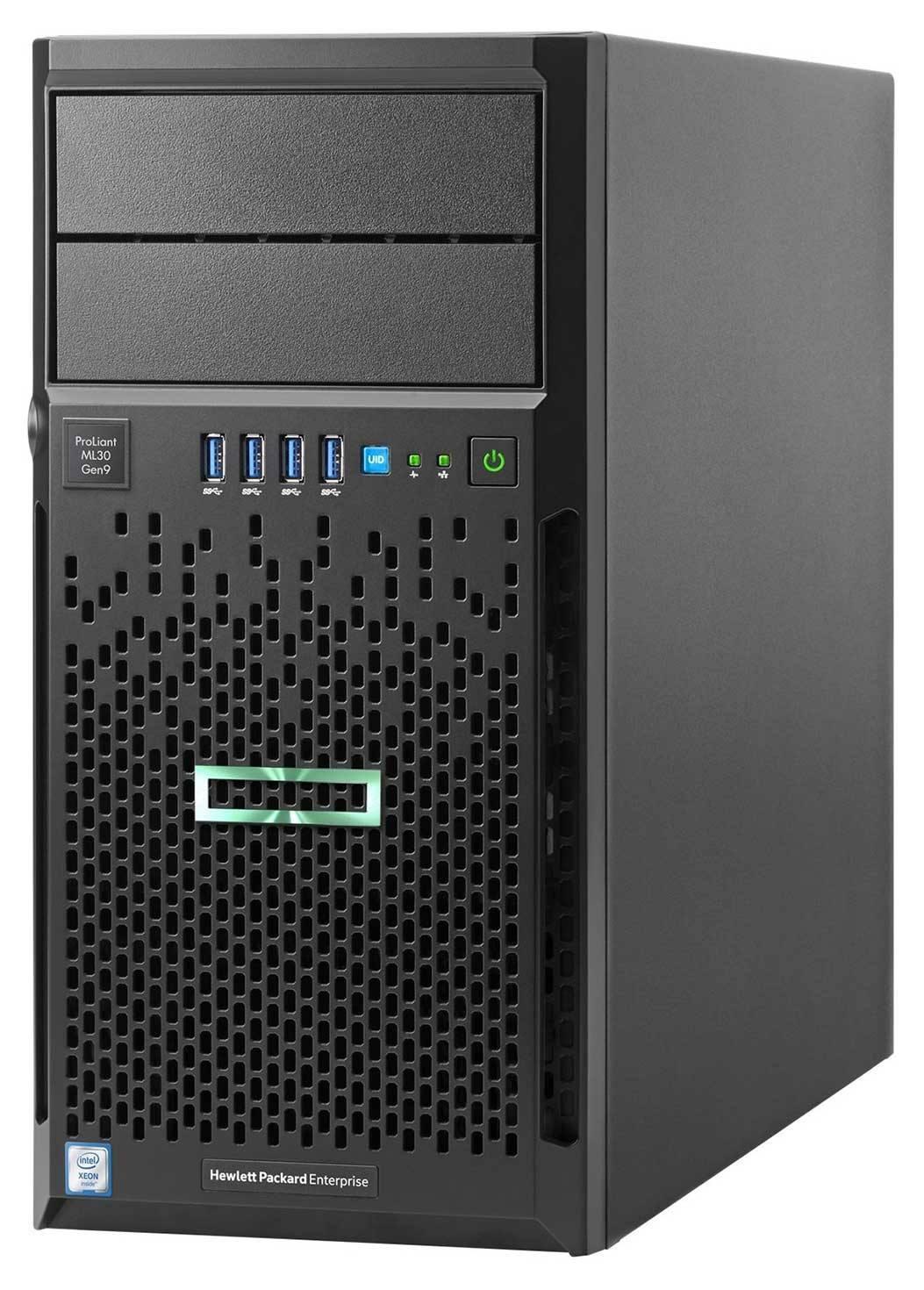 Сервер HP ProLiant ML30 Gen9 E3-1230v6 Hot Plug Tower(4U)/Xeon4C 3.5GHz(8MB)/1x8GBU1D_2400/B140i(ZM/RAID 0/1/10/5)/noHDD(4)LFF/DVDRW/iLOstd(no port)/1