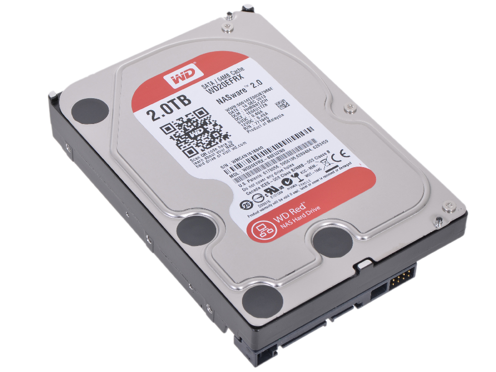 Жесткий диск,2000 GB,WD,SATA-III,64Mb Cache, Red, WD20EFRX