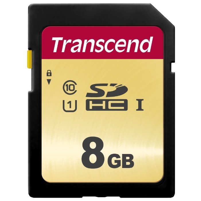 Карта памяти Transcend 8GB SDHC Class 10 UHS-I U1 V30 R95, W60MB/s, TS8GSDC500S