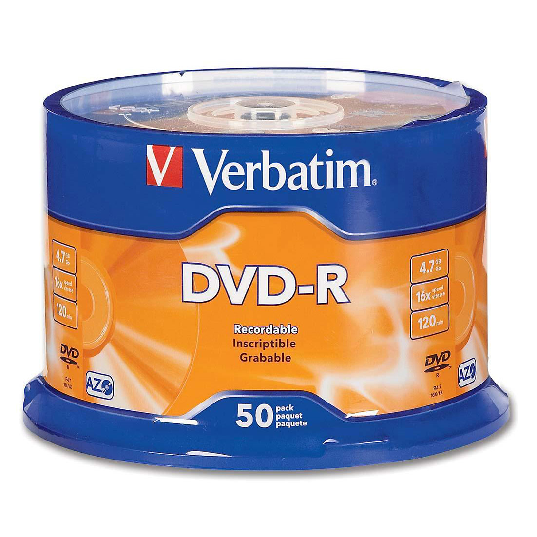 Диск DVD-R Verbatim 4.7Gb 16x (50шт) (43788)