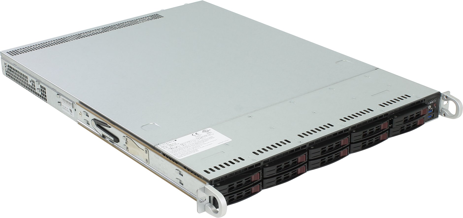 Серверная платформа SuperMicro SYS-1029P-WT, 1U, 2 x LGA3647, Intel C621, 12 x DDR4, 8 x 2.5" SATA, 2xGigabit Ethernet (1000 Мбит/с), 600 Вт