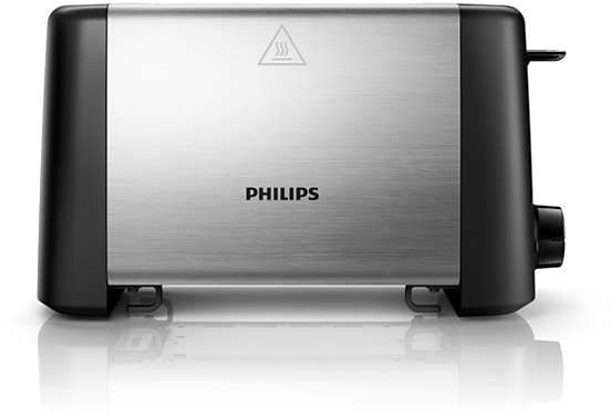 Тостер Philips/ 800 Вт, 2 тоста, размораживание, металлический корпус, HD4825/90