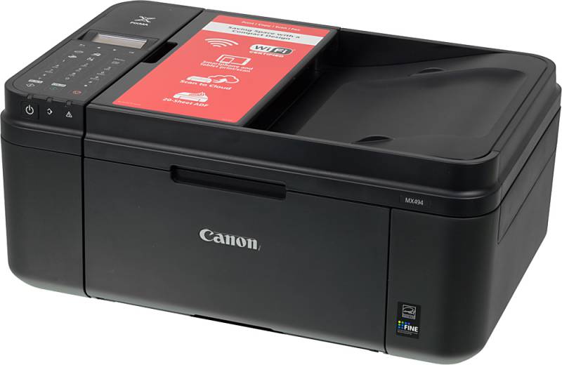 МФУ Canon Pixma MX494 (A4 WiFi USB черный), 0013C007