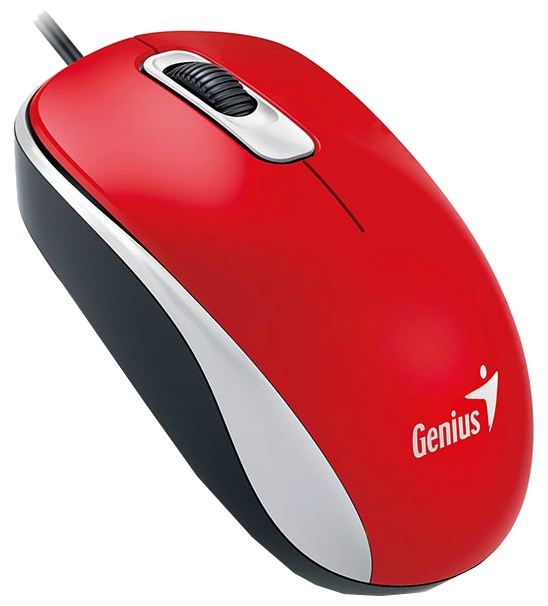 Мышь Genius DX-110 Red, оптическая, 1200 dpi, 3 кнопки, USB, 31010116104