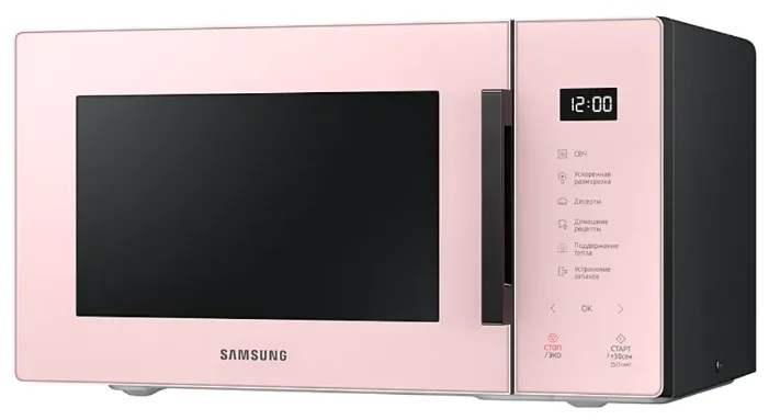 Микроволновая печь Samsung MS23T5018AP, объем 23 л, мощность 800 Вт, внутреннее покрытие камеры: биокерамическая эмаль, сенсорные переключатели, диспл