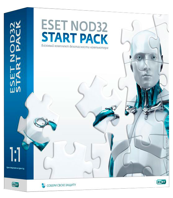 Софт,Антивирус NOD32 Start Pack, (подписка на 1 год на 1ПК), NOD32-ASP-NS(BOX)-1-1