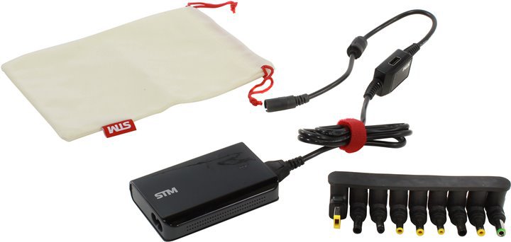 Универсальный адаптер для ноутбуков на 70 Ватт NB adapter STM MLU70, 70W, USB(2.1A), ultra slim design, MLU70