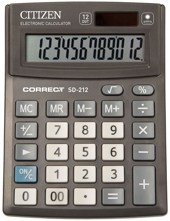 Калькулятор настольный Citizen SD-212/CMB1201BK черный 12-разр.