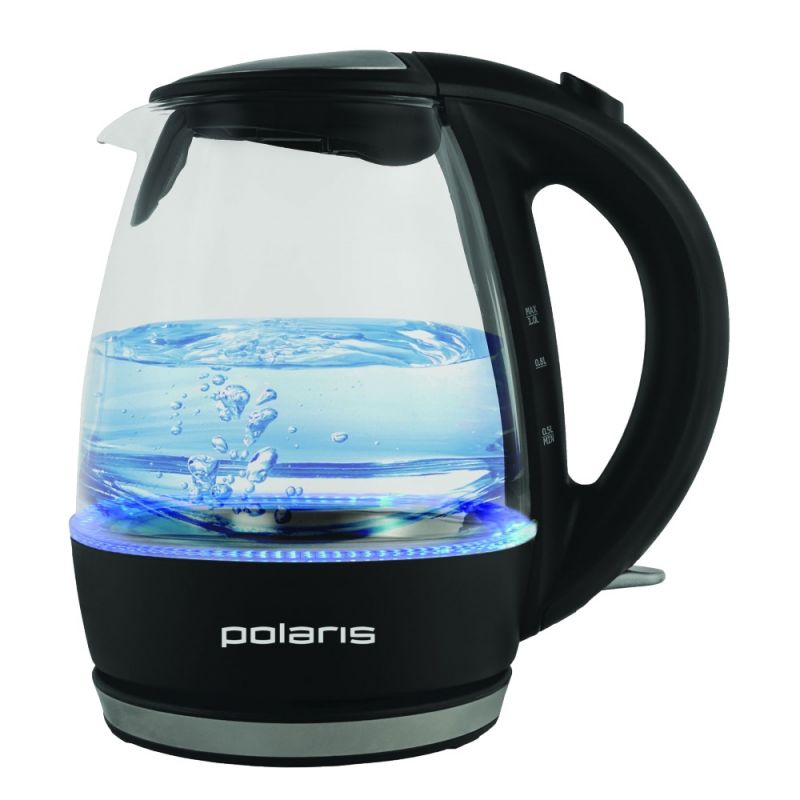 Чайник электрический Polaris PWK 1076CGL 1.7л. 2200Вт черный (корпус: стекло)