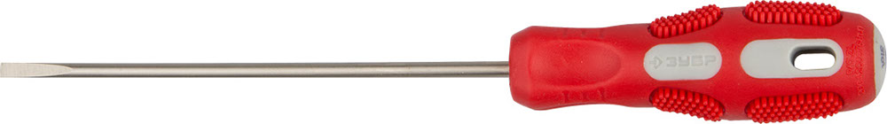 Отвертка ЗУБР "МАСТЕР", Cr-V сталь, трехкомпонентная рукоятка, SL, 6,0x150мм