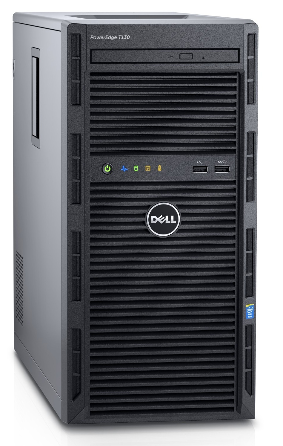 Сервер Dell PowerEdge T130 Tower/ E3-1220v6/ 2x8Gb UDIMM(2400)/ H330/ 1x1Tb SATA 7.2k LFF/ UpTo4LFF cabled HDD/ DVDRW/ iDRAC8 Exp/ 2xGE/ 1x290W cabled