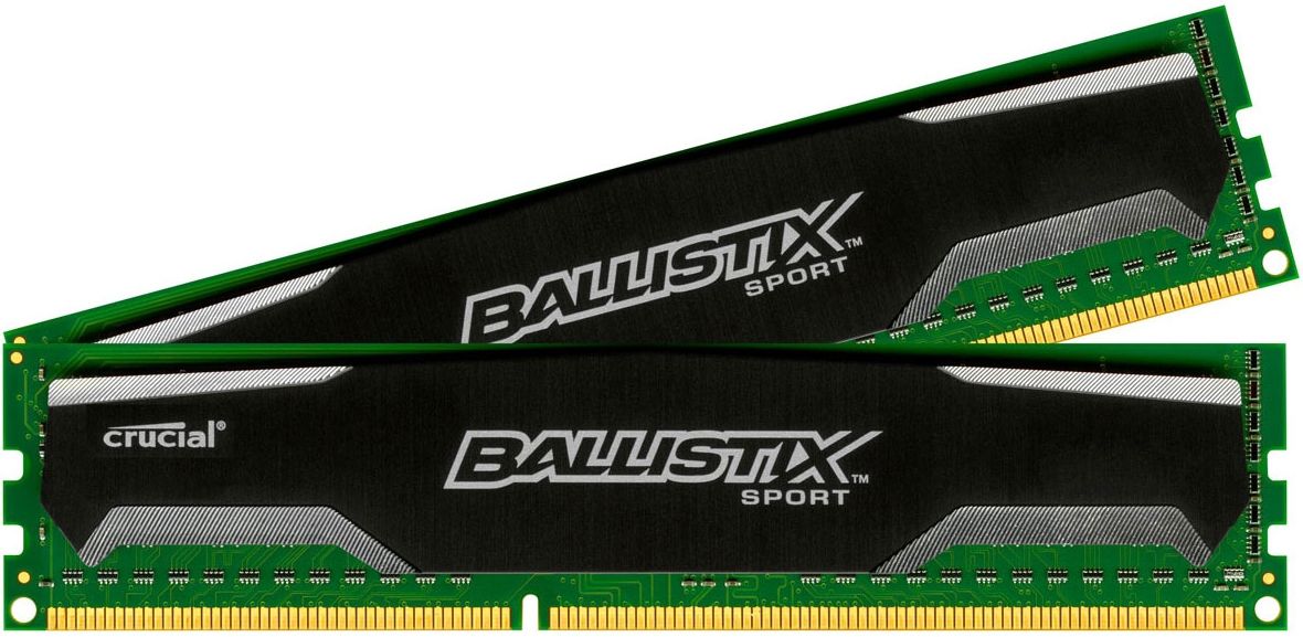 Память DIMM 16 GB kit (8GBx2) DDR3 1600 MT/s PC3-12800 CL9 @1.5V Crucial Ballistix Sport 240pin, BLS2CP8G3D1609DS1S00CEU