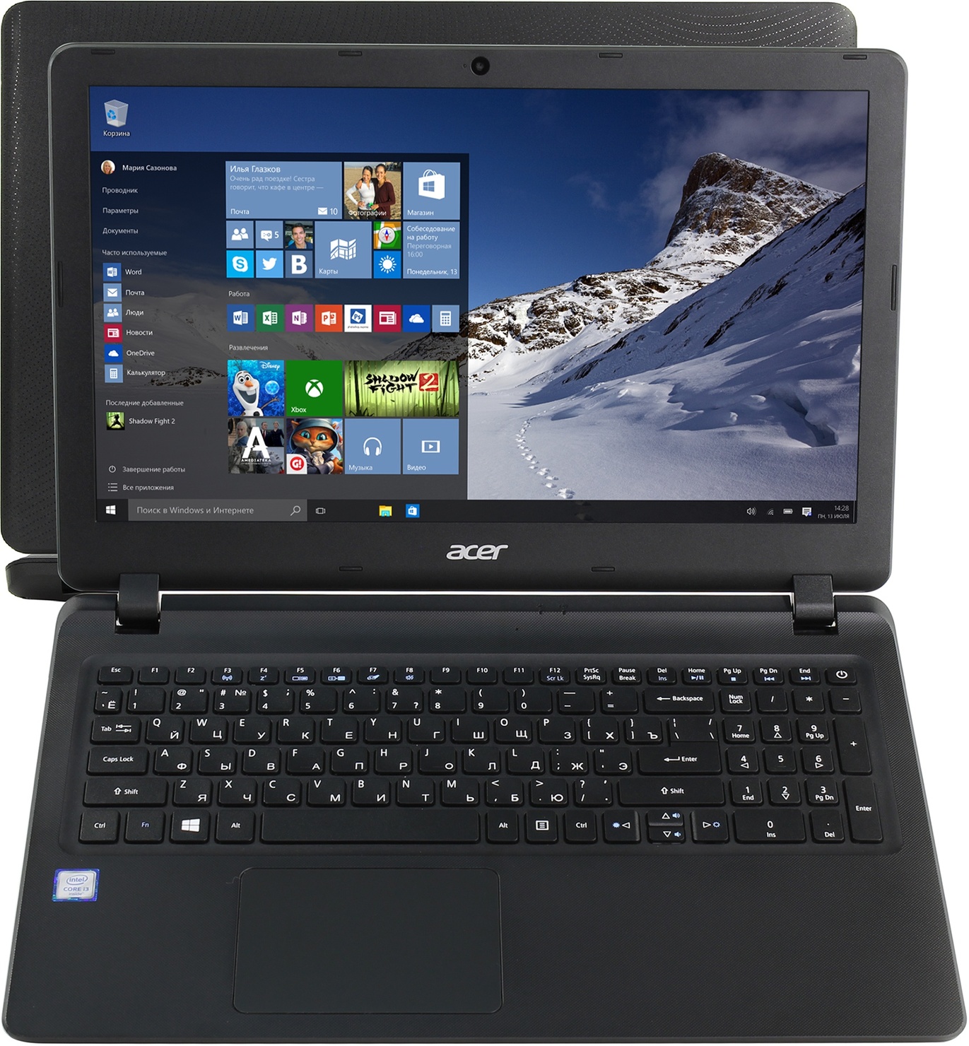 Ноутбук,Acer Extensa EX2540-50Y1 Intel® Core™ i5-7200U,4 GB,500GB,15.6",HD,Linux, NX.EFHER.066