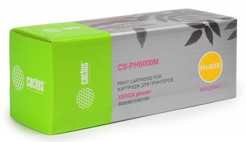 Картридж,Cactus CS-PH6000M 106R01632 пурпурный, для Xerox Phaser 6000/6010 (1000стр.)
