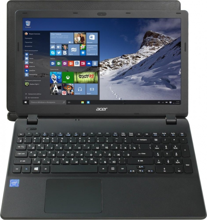 Ноутбук Acer Extensa EX2519-C5MB 15.6" HD, Intel Celeron N3060, 2Gb, 500Gb, noDVD, Win10, черный