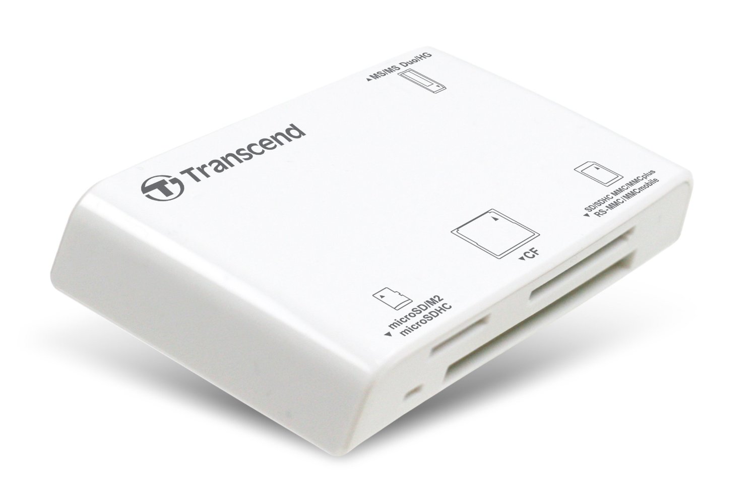 Адаптер,Transcend TS-RDP8W White, All-In-One Card Reader USB 2.0