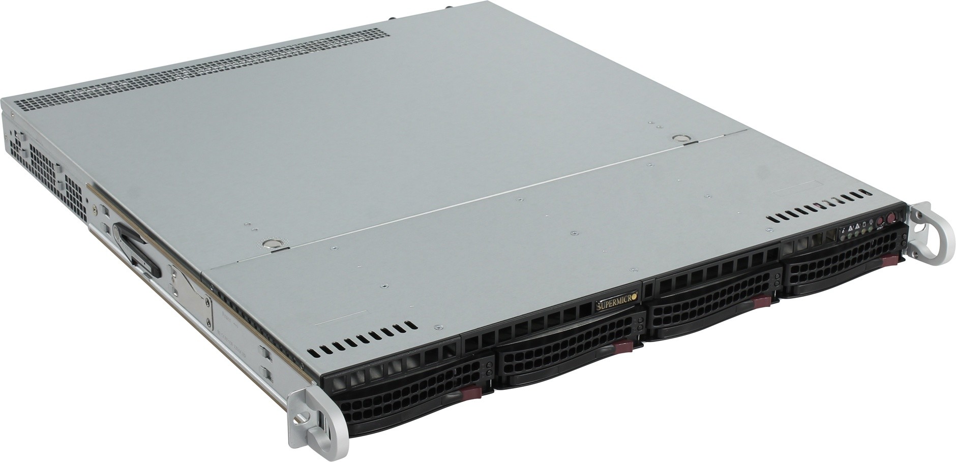 Серверный корпус Supermicro SuperChassis 1U 813MFTQC-R407CB/no HDD(4)LFF/ 1xFH/ 400W Platinum/ (9.6" x 9.6", 12" x 10")Micro-ATX, ATX/ Backplane 4xSAT