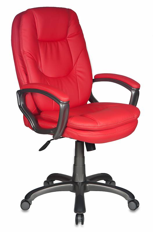 Кресло руководителя Бюрократ CH-868AXSN/Red сиденье красный искусственная кожа крестовина пластиковая (пластик темно-серый)
