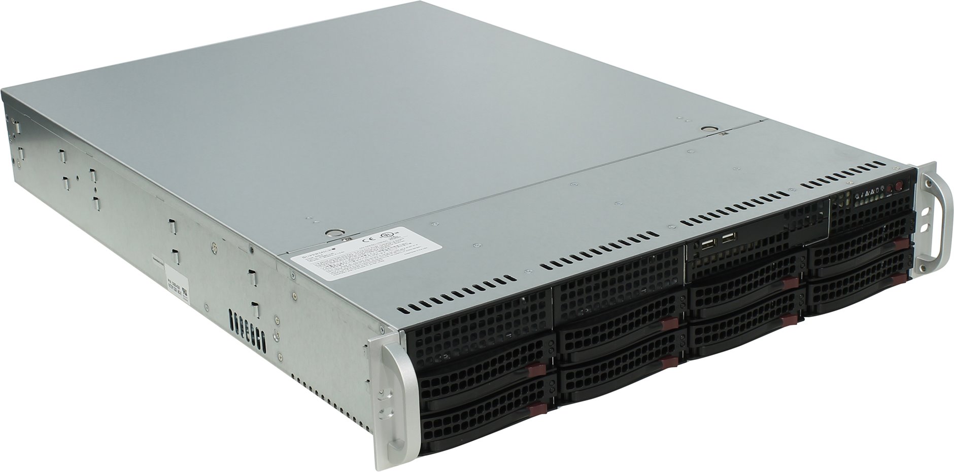Серверный корпус SuperMicro CSE-825TQ-R500WB, 2U, 12" x 13", E-ATX, 500 Вт, 8x 3.5" Hot-swap SAS / SATA Drive Bays, 2x USB 2.0