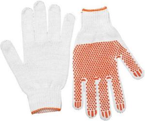 Перчатки STAYER "МASTER" трикотажные, 7 класс, х/б, с защитой от скольжения, L-XL, 10пар