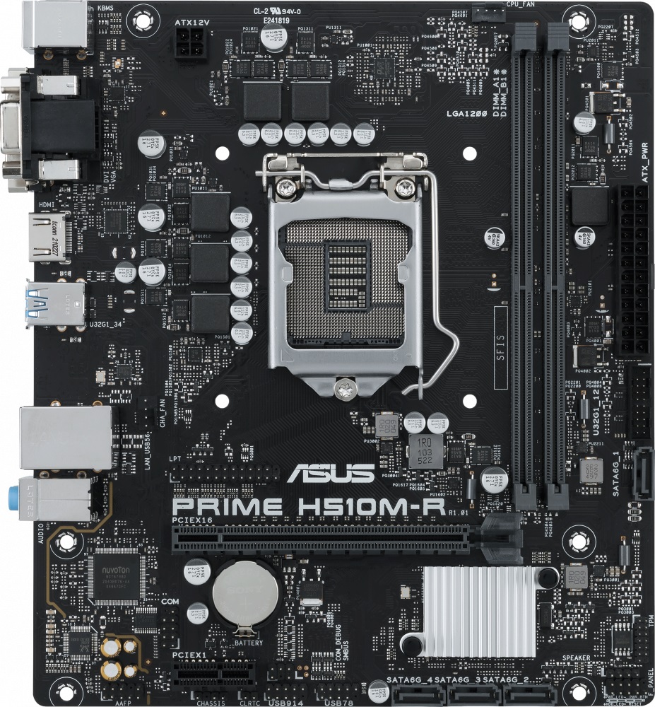Матплата,ASUS PRIME H510M-R-SI S1200