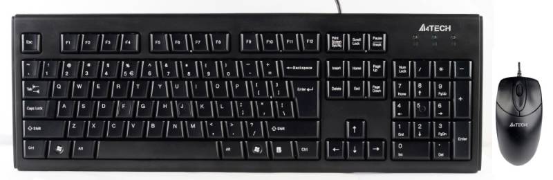 Клавиатура + мышь A4Tech KRS-8372 клав:черный мышь:черный PS/2+USB