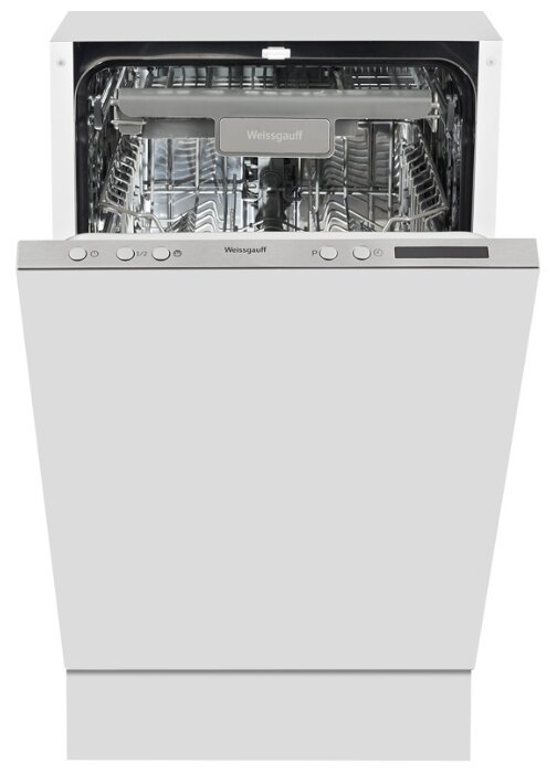 Посудомоечная машина Weissgauff BDW 4140 D Узкая,  81.5x44.8x55 см, 10 комплектов, 7 программ:Авто, Интенсивная, Нормальная, Экономичная, Стекло, 1Час