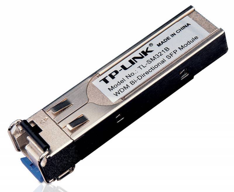 Модуль SFP TP-Link TL-SM321B 1000Base-BX WDM двунаправленный SFP-модуль, разъём LC, TX:1310нм/RX:1550нм, одномодовый, 10км