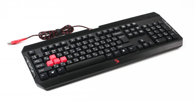 Клавиатура A4 Bloody Q100 черный USB Multimedia Gamer LED