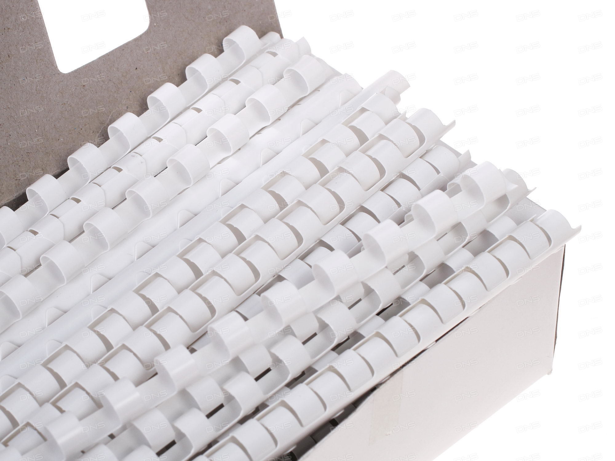 Пружины для переплета пластиковые Lamirel,  8 мм. Цвет: белый, 100 шт в упаковке.