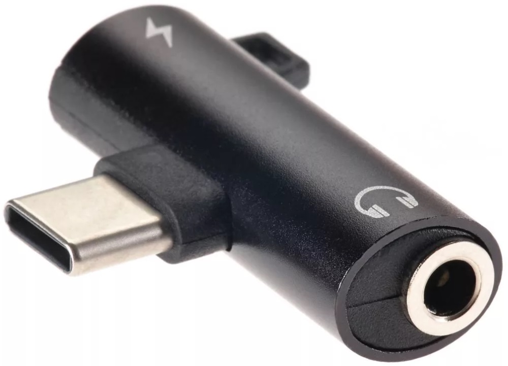 Переходник USB3.1 Type-C 2 in 1 audio+PD charging черный Telecom <TA433-B>, TA433M-B