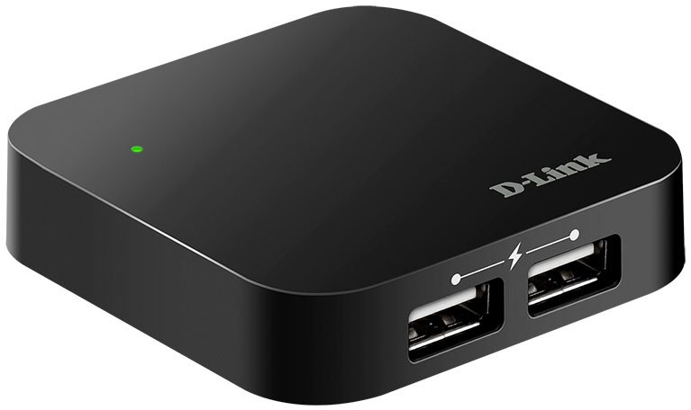 Концентратор USB D-Link DUB-H4/E1A, 4-port USB 2.0 Hub.4 downstream USB type A (female) ports, 1 upstream USB type A (male), support Mac OS, Windows X