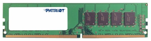 Оперативная память Patriot Memory Signature PSD44G240041, 1 модуль памяти DDR4, объем модуля 4 Гб, форм-фактор DIMM, 288-контактный, частота 2400 МГц