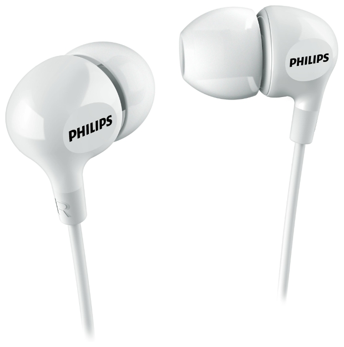 Наушники Philips SHE3550WT/00, внутриканальные 11-22000Гц 1.2м 3.5мм 105дБ белые 3 комплекта сменных амбушюр