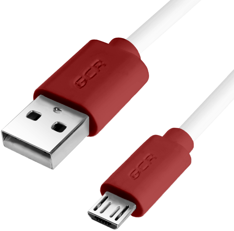 Кабель Greenconnect 1.0m USB 2.0, AM/microB 5pin, белый, красные коннекторы, 28/28 AWG, экран, армированный, морозостойкий, GCR-51502, GCR-51502