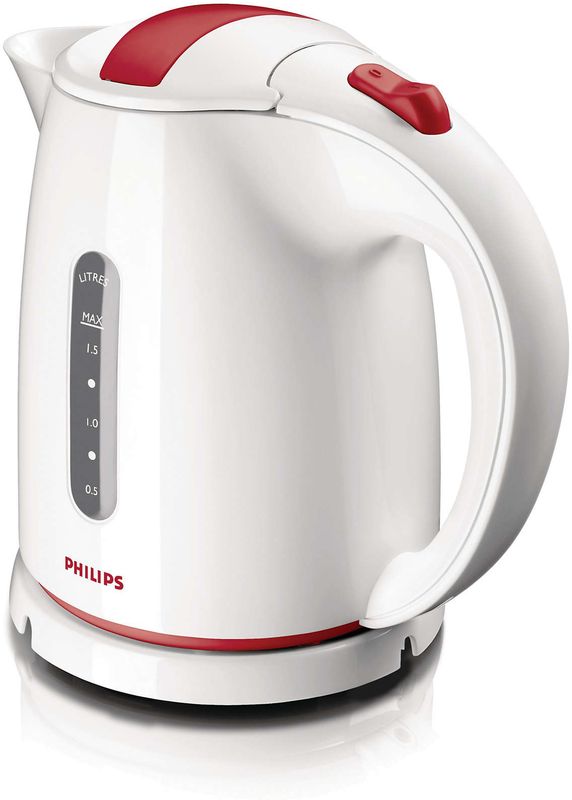 Чайник электрический Philips HD4646/40 1.5л. 2400Вт белый/красный (корпус: пластик)