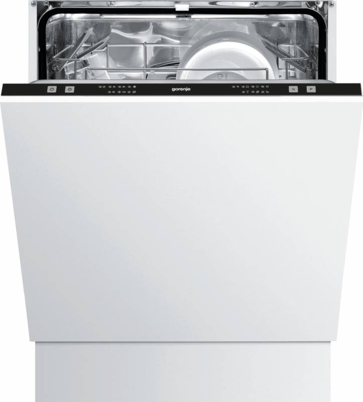 Встраиваемая посудомоечная машина GORENJE GV61211 (12 комплектов посуды, 6 программ, расход 11л, электронное управление, 1/2 загрузка)