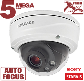 Видеокамера IP Beward SV3216DVZ 5 Мп, 1/2.8'' КМОП Sony Starvis, 0.006 лк (день)/0.003лк (ночь)