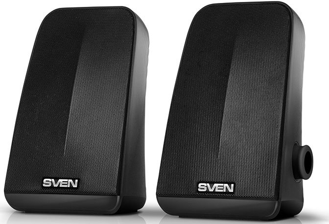 Колонки SVEN 380, чёрный, USB, акустическая система 2.0, мощность 2x3 Вт(RMS), пассивный излучатель, SV-014216