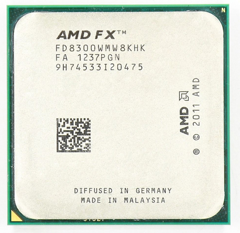 Процессор AMD FX-8300, Socket AM3+, 8-ядерный, 3300 МГц, Turbo: 4200 МГц, Vishera, Кэш L2 - 8 Мб, Кэш L3 - 8 Мб, 32 нм, 95 Вт, BOX