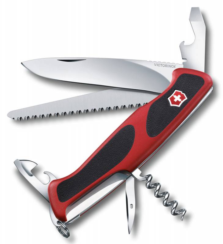 Нож перочинный Victorinox RangerGrip 55 0.9563.C 130мм 12 функций красно-чёрный (блистер)