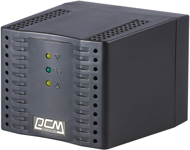 Стабилизатор напряжения Powercom TCA-1200 Black Tap-Change, 600W, TCA-1200 BL
