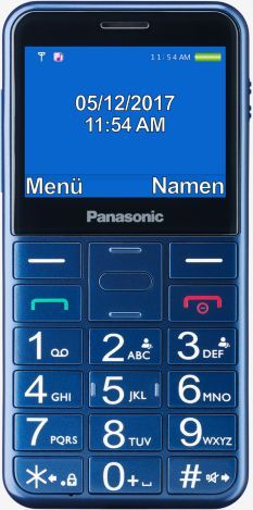 Мобильный телефон Panasonic TU150 синий моноблок 2Sim 2.4" 240x320 0.3Mpix BT GSM900/1800 MP3 FM microSDHC max32Gb