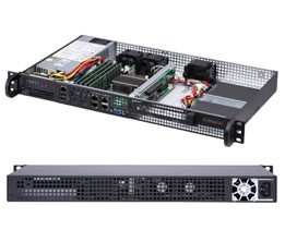 Сервер Supermicro SuperServer 1U 5019A-FTN4 Intel Atom C3758/ no DIMM(4)/ SATARAID HDD(2)LFF/ 4xGbE/1xFH, M2/ 1x200W